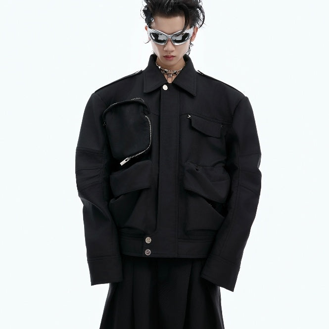 Heavy Industry Multi-pocket Function Cargo Jacket Coat