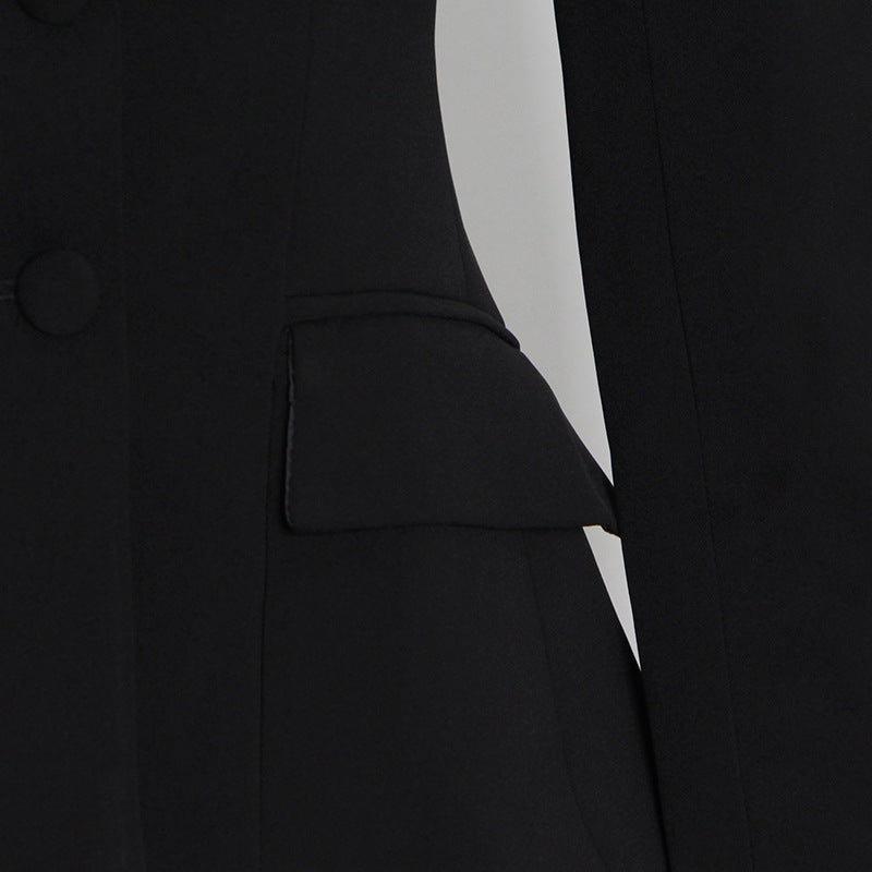 Fashion Slim-fit Lace Up V-neck Long-sleeved Hollow Jacket