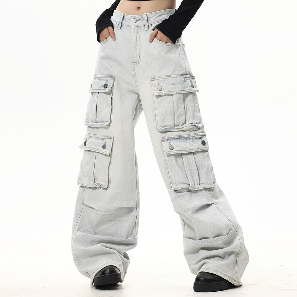 Fashion Personalized Washed Denim Overalls Men