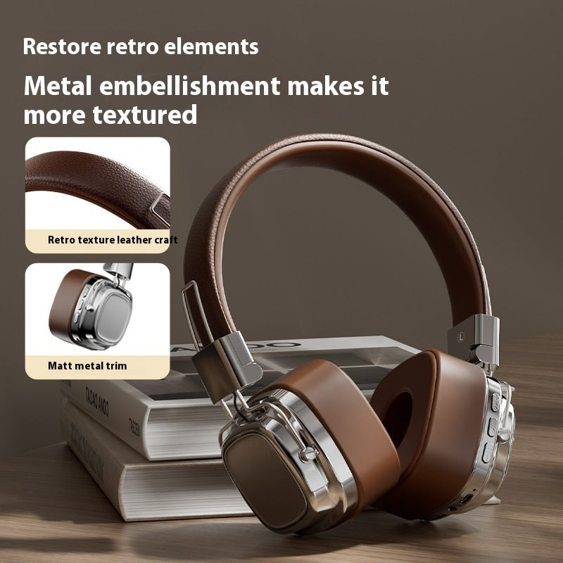 Retro Wireless Bluetooth 5.3 Head-mounted Dynamic Bass Boost Headset