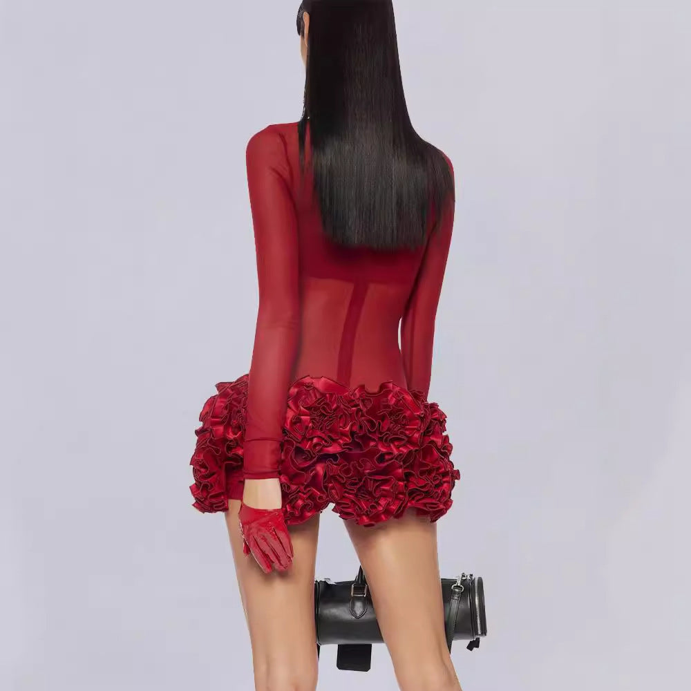 Turtleneck Long Sleeve Dress