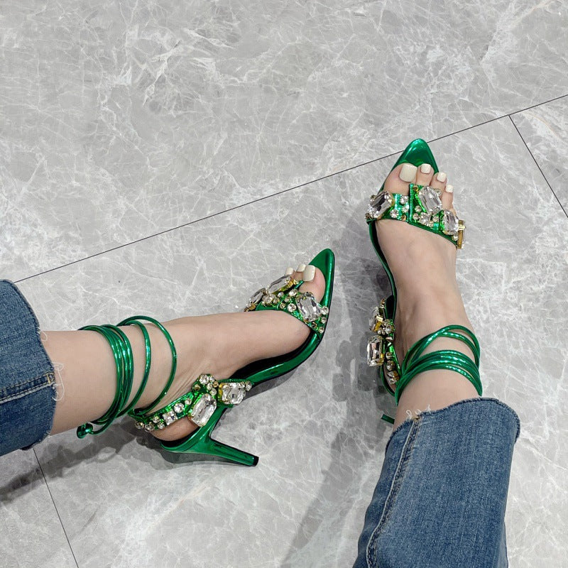 Nouilles froides pour femmes à la sauce sésame, talons aiguilles bas