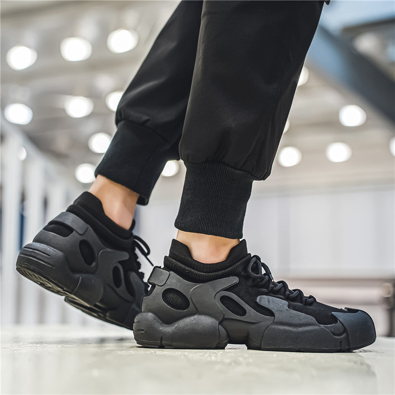 Chaussures de sport respirantes à lacets en maille tissée