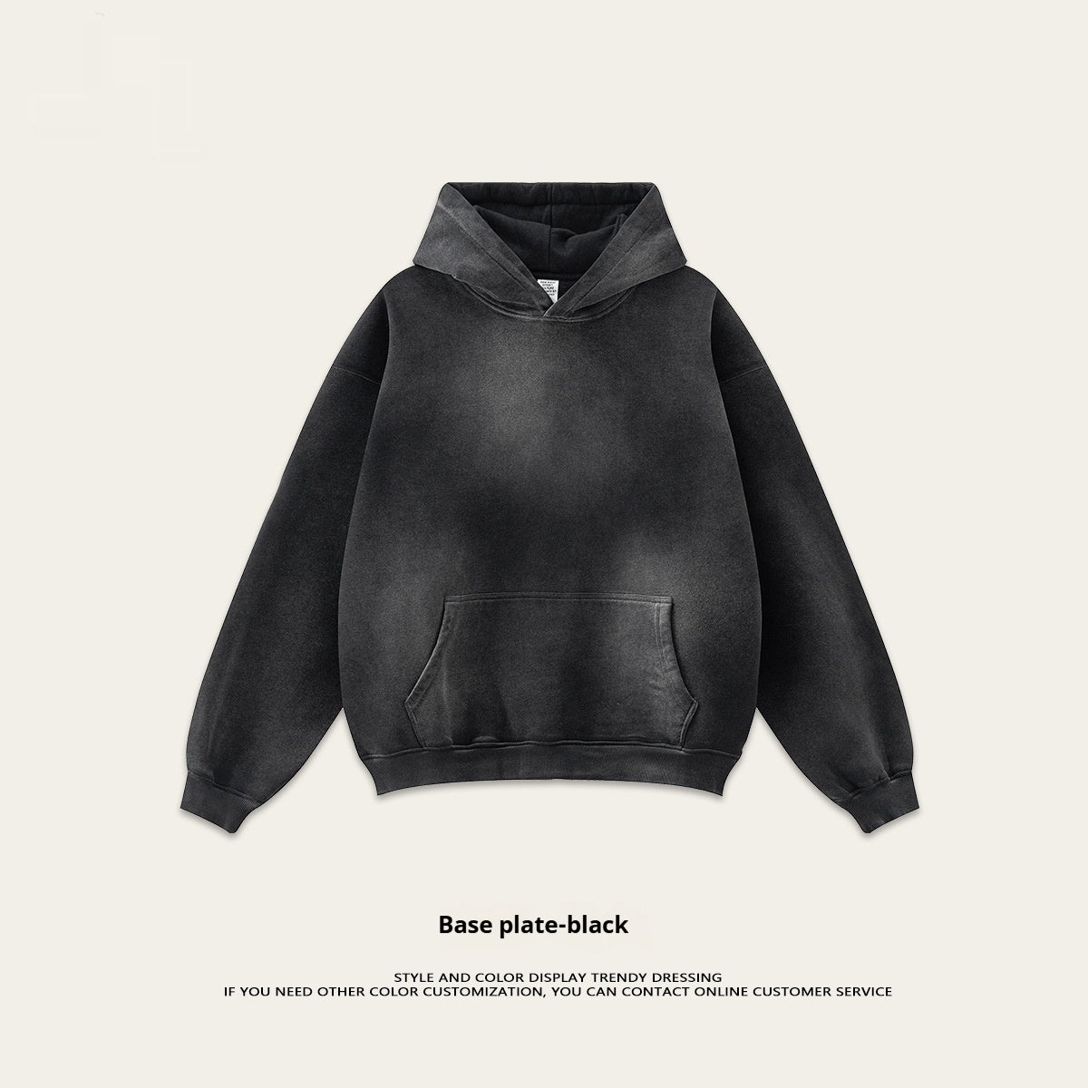 Vintage Washed Digital Printed Velvet Sweater