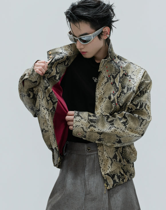 Embellished Stand Collar Short Jacket Autumn