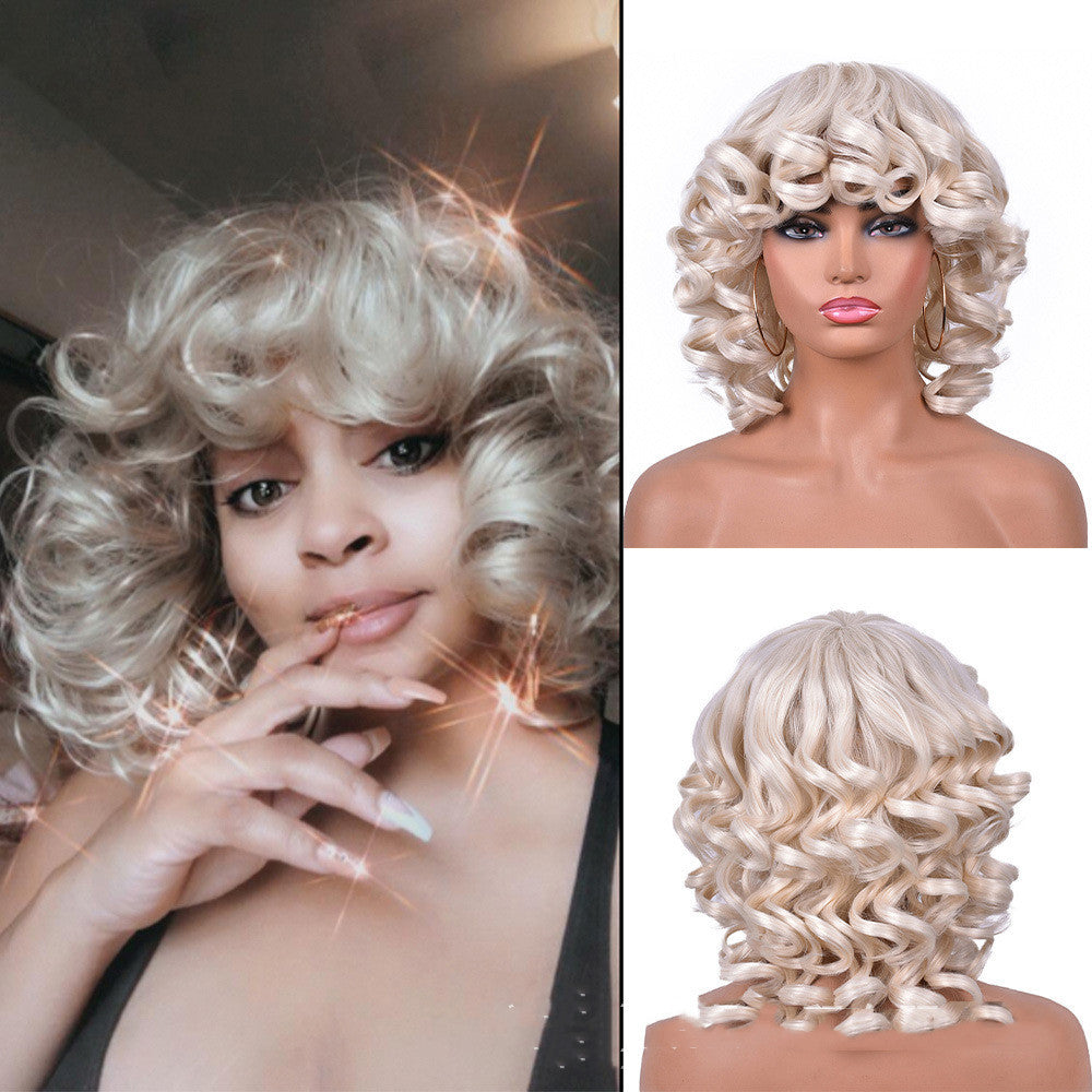 Gradient Roman Volume Full Head Cover Wig