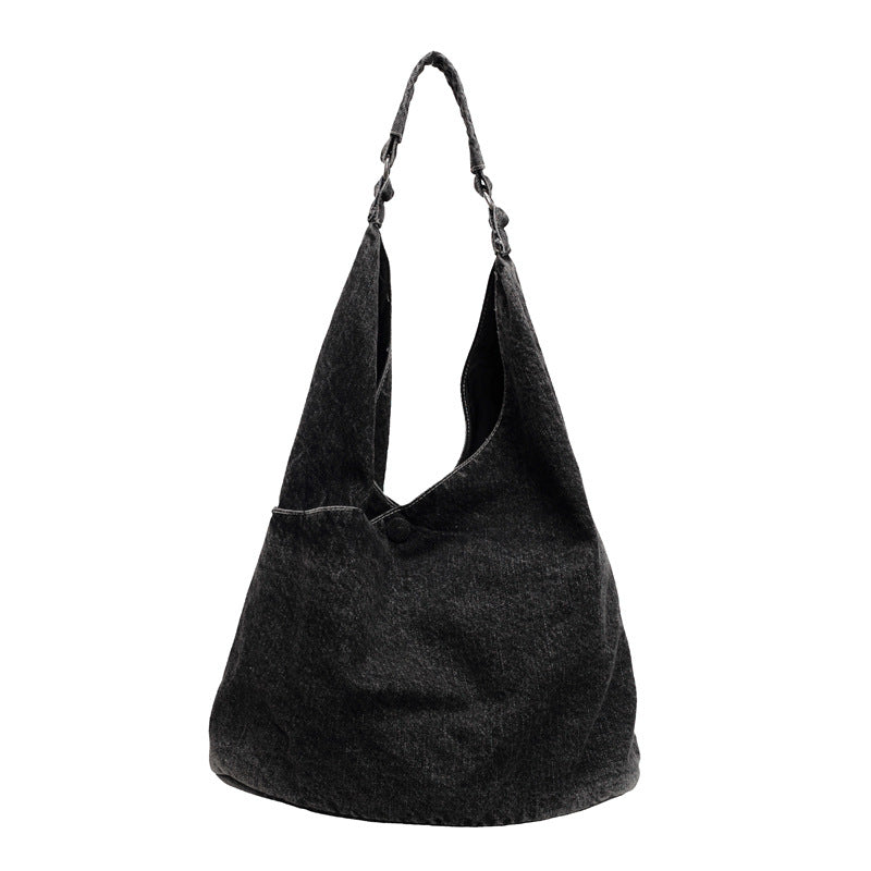 Casual Large Capacity Denim Shoulder Tote Bag