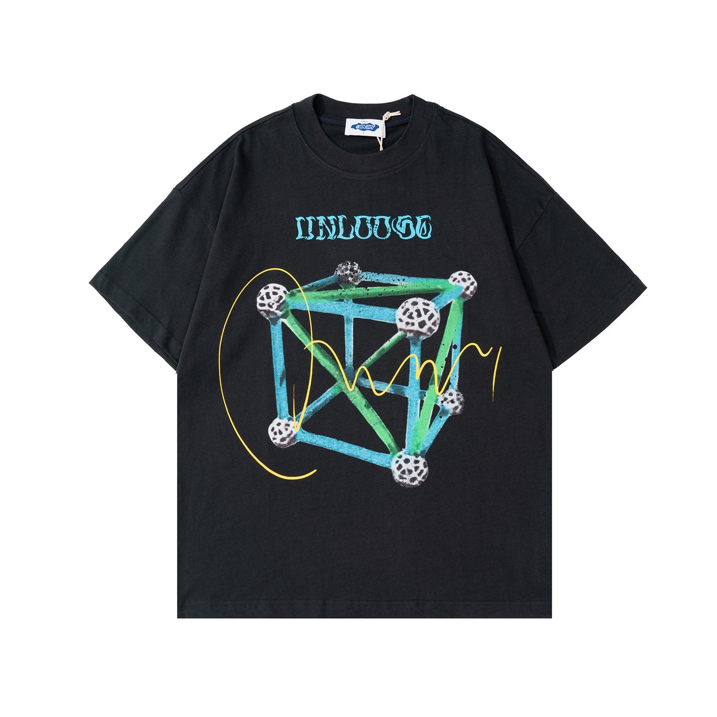 T-shirt à manches courtes à motif cube High Street