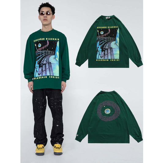 Strange Niche Street T-Shirt With Foam Print