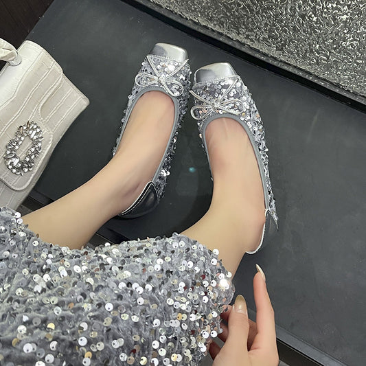 Soft Bottom Height Increasing Insole Breathable Mary Jane Shallow Mouth Pumps