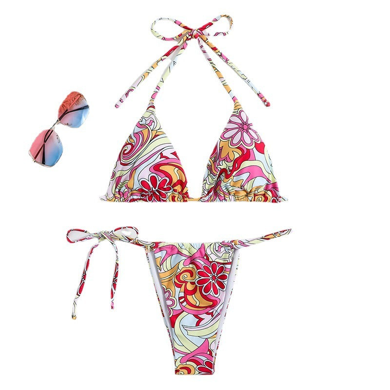 Triangle Printed Bikini