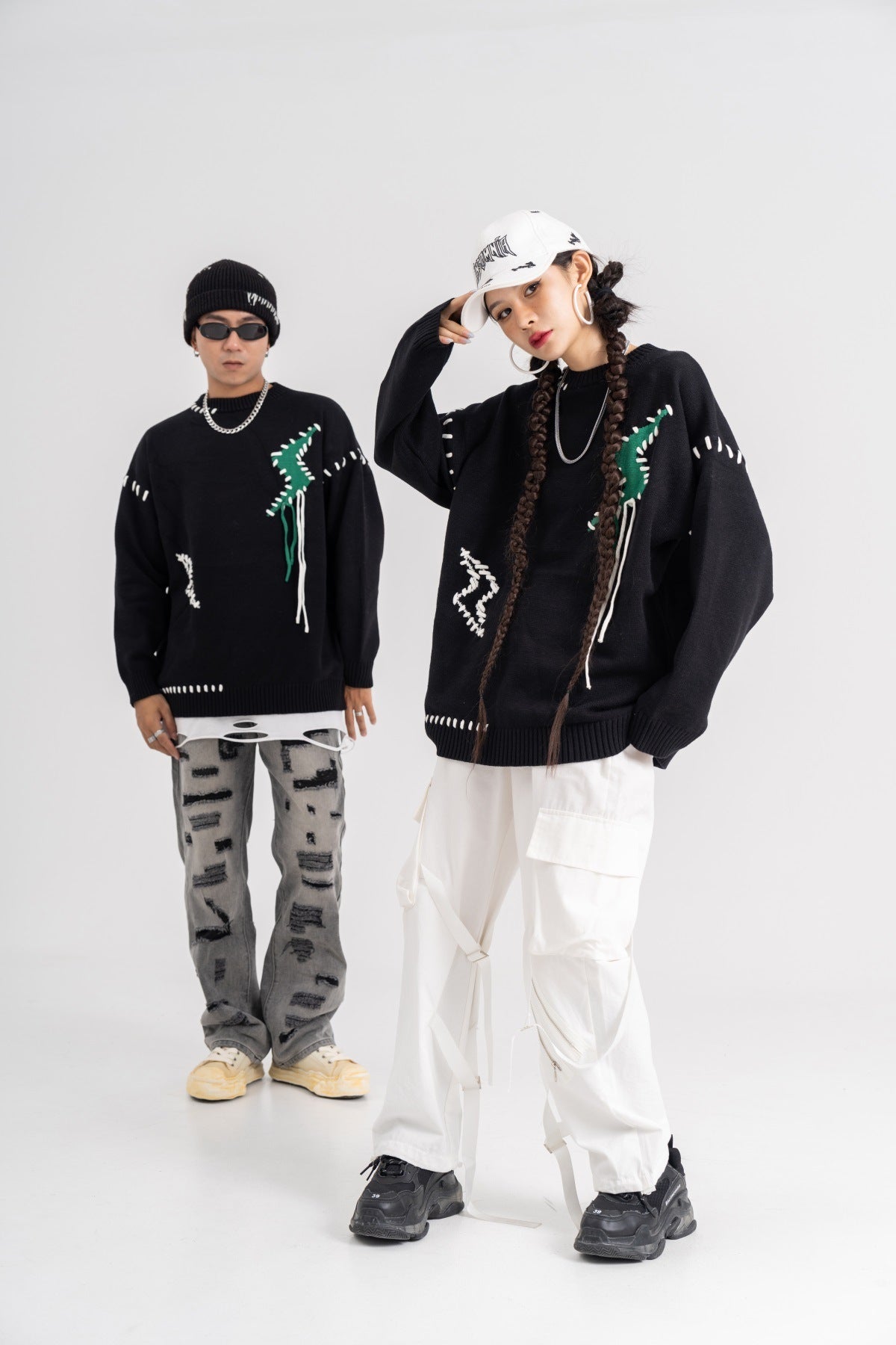 Pull décontracté à col rond