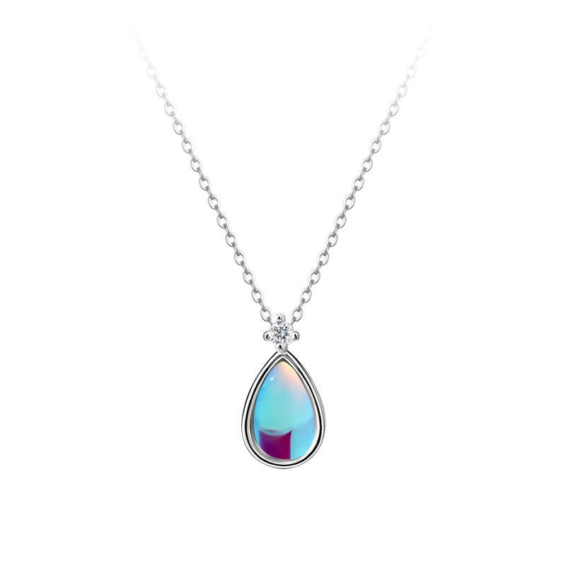 S925 Sterling Silver Moonlight Stone Necklace