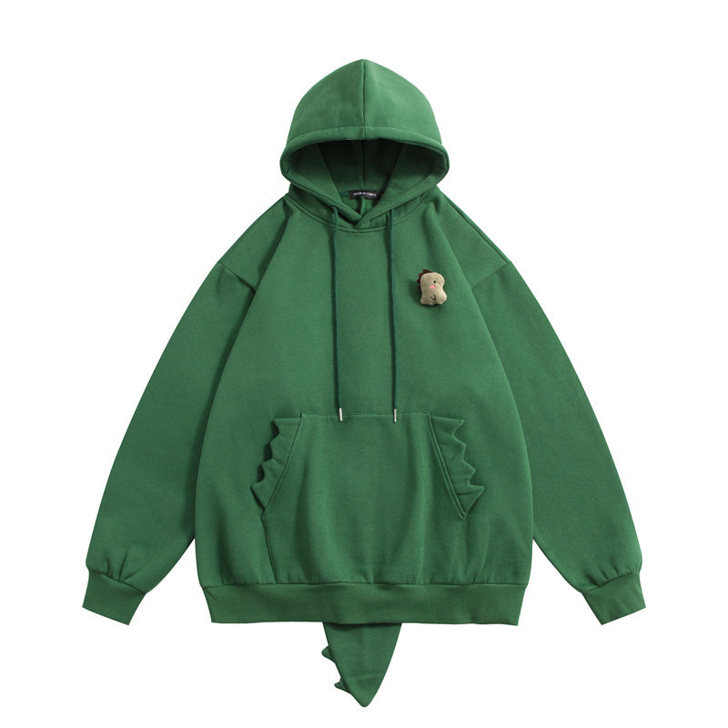 Sweater Hooded Fleece-lined Autumn New Chic Design Sense