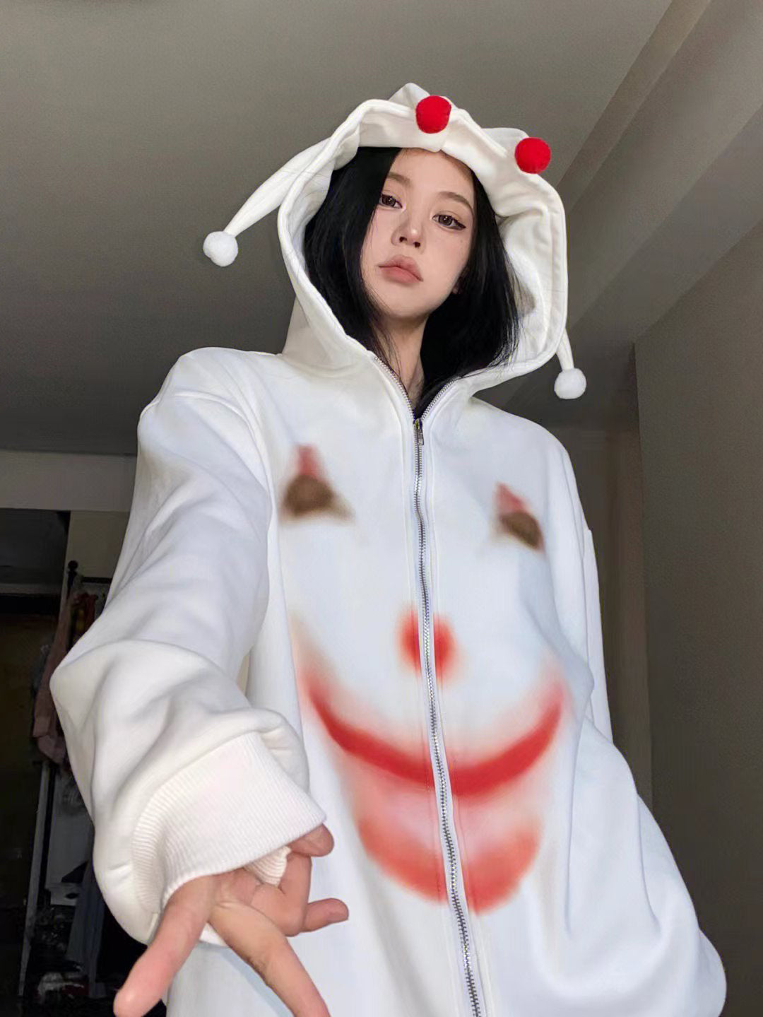 Joker White Loose Sweater