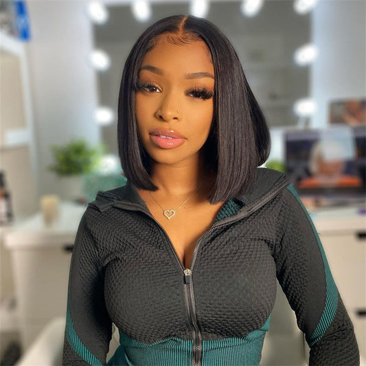 Front Lace Mid-length Shoulder-length Short Hair Headgear