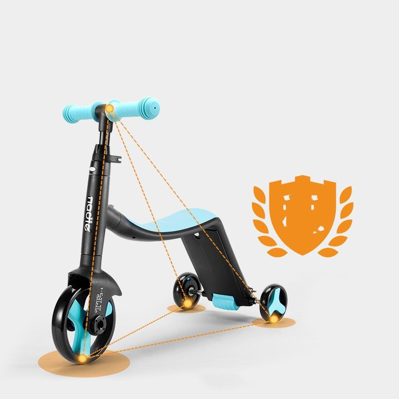 Les trottinettes pour enfants glissent en équilibre