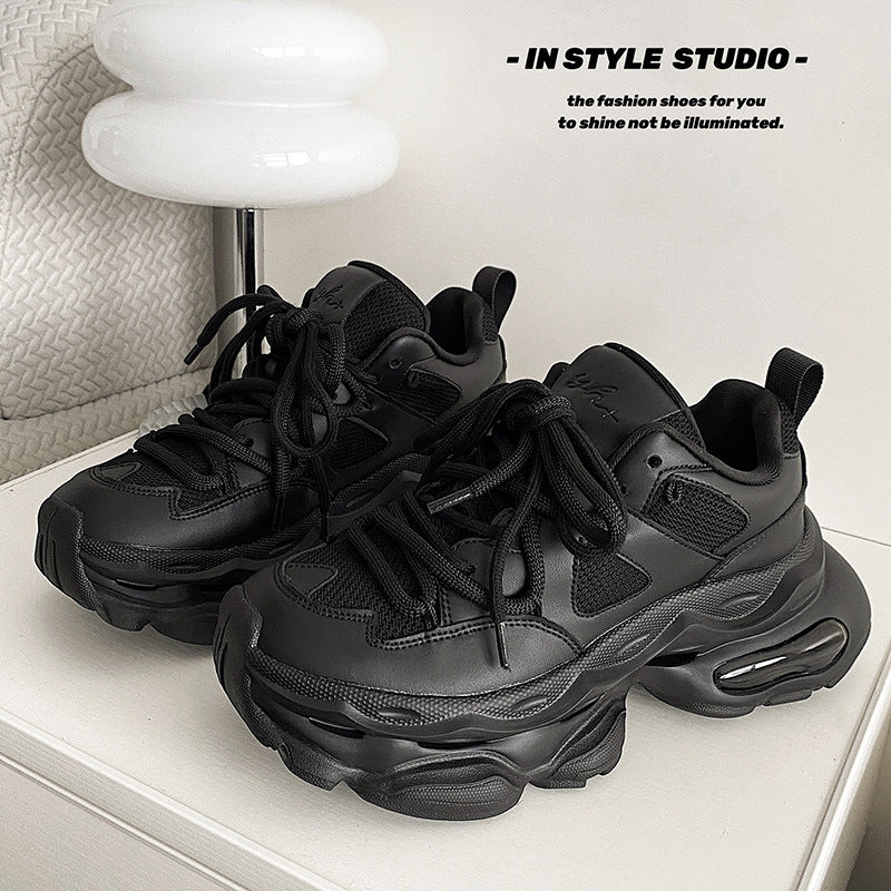 Retro Casual Sneaker Stylish Height Increasing Thick Bottom Breathable Shoes