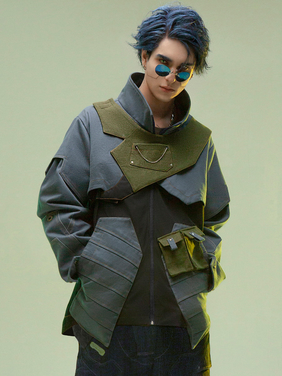 Veste d'aventure décontractée multipoches pour homme