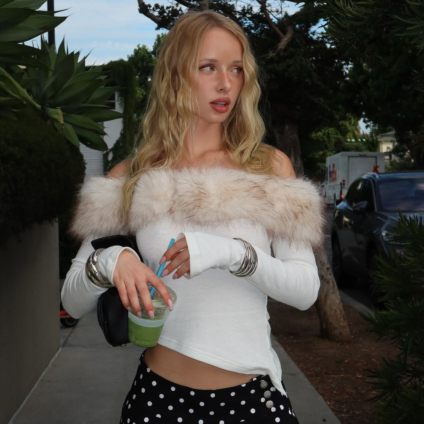 Haut à manches courtes et longues coupe ajustée Elegant Atmosphere