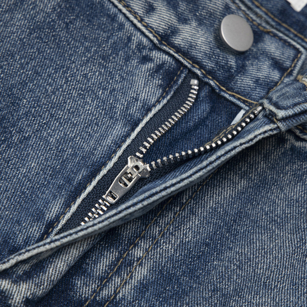 Pantalon droit ample tie-dye pour hommes et femmes, style punk et streetwear