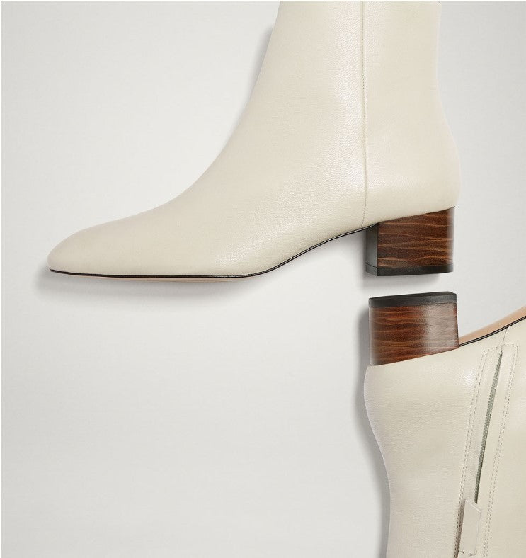 Bottines zippées MD pour femmes, chaussures tout cuir