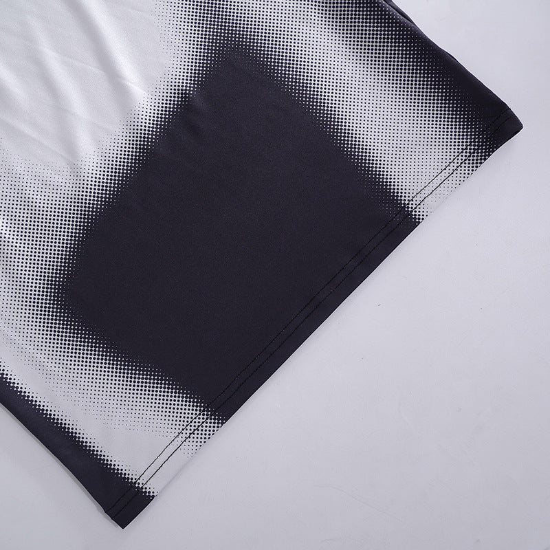 Robe courte à manches longues et col rond, imprimée, tendance et décontractée