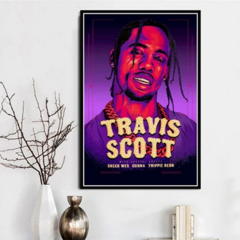 Travis Scott Decorative Painting Canvas Painting Oil Painting Core