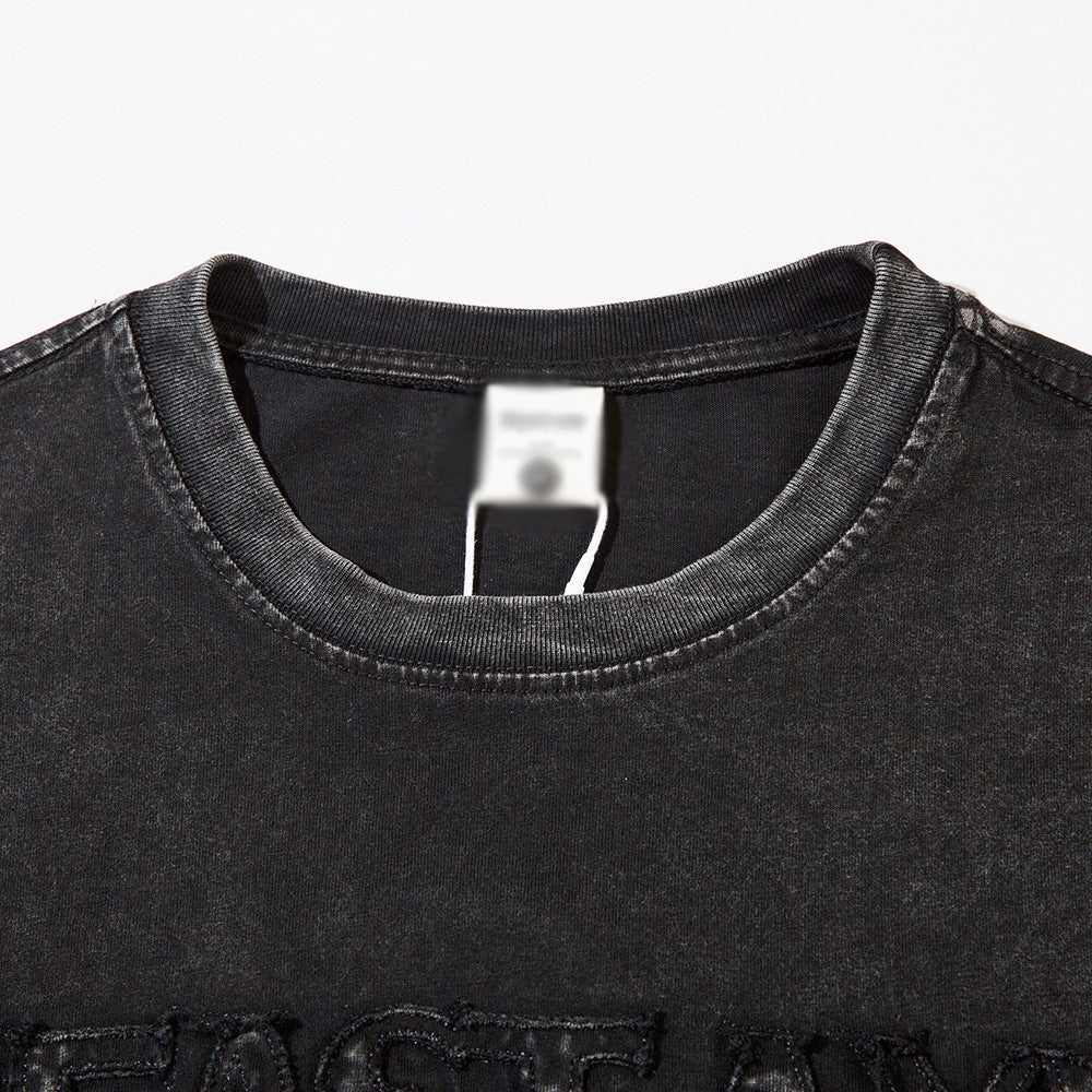 T-shirt homme ample, effet usé et délavé, style High Street