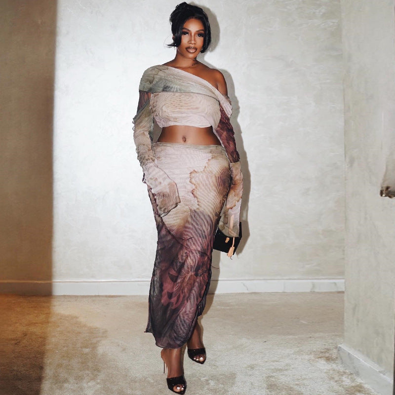 Gonna a maniche lunghe con coulisse in stile europeo e americano