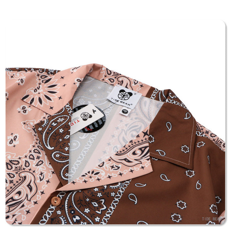 Costume chemise ample, impression numérique, costume de loisirs