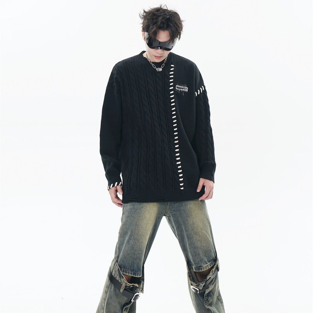 Men And Women Couple Crew Neck Casual Sweater