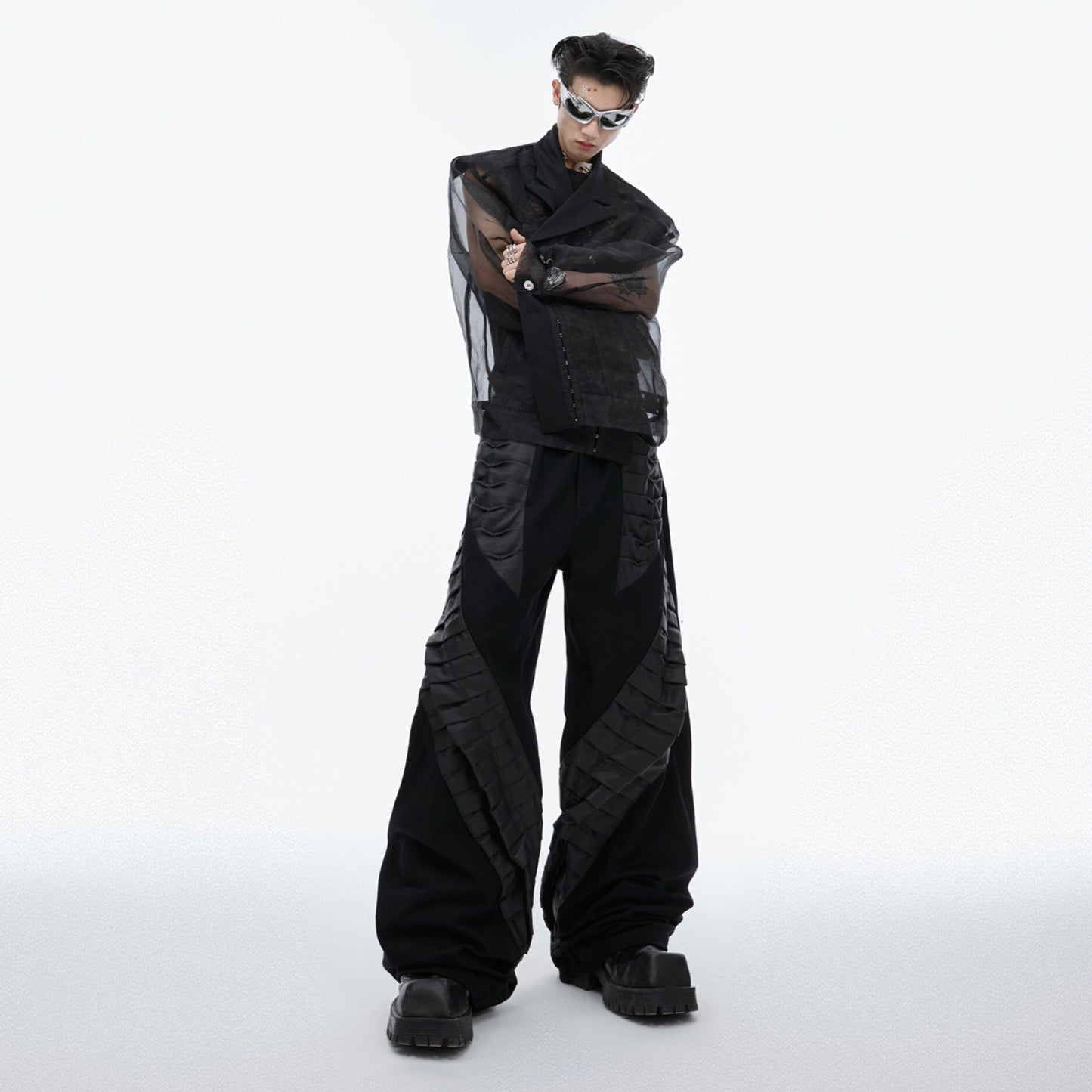 High Sense See-through Cardigan Top Men