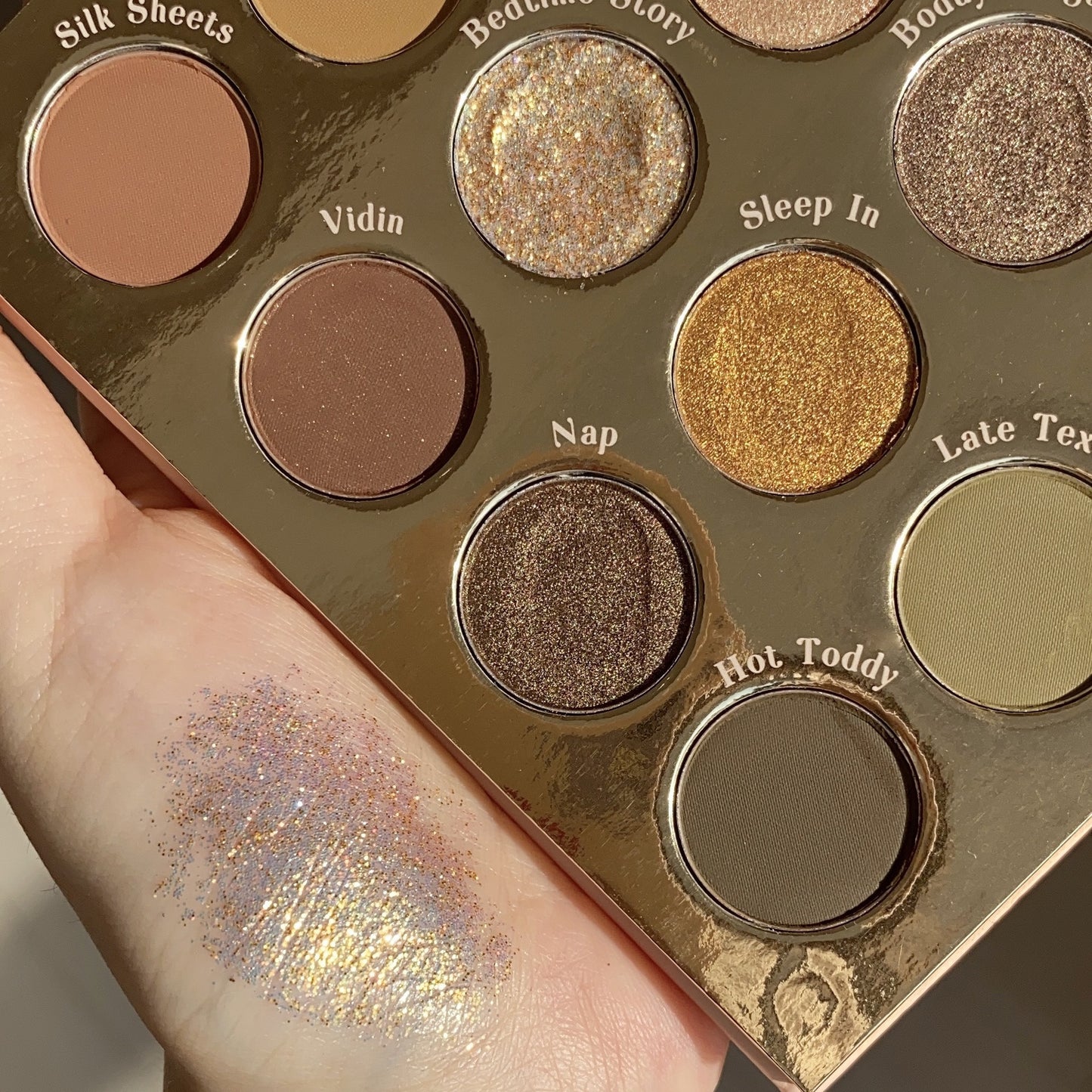 Twelve Color Eyeshadow Tray Earth Pearlescent Matte Glitter