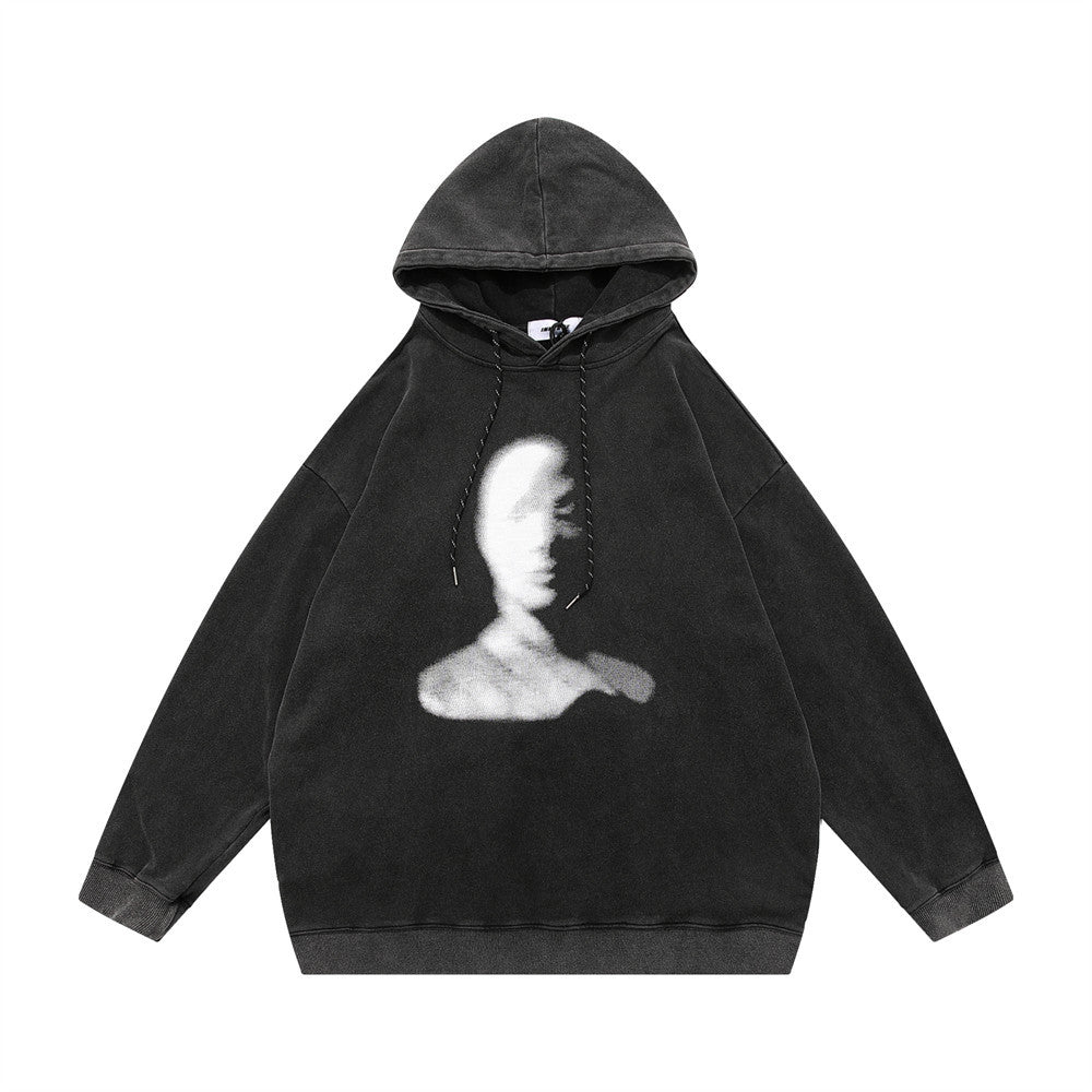 Printed Hoodie With A Man's Head