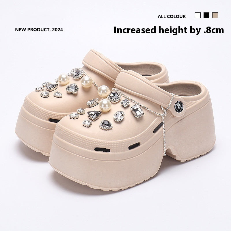 Summer Breathable Closed Toe Hole Shoes For Women