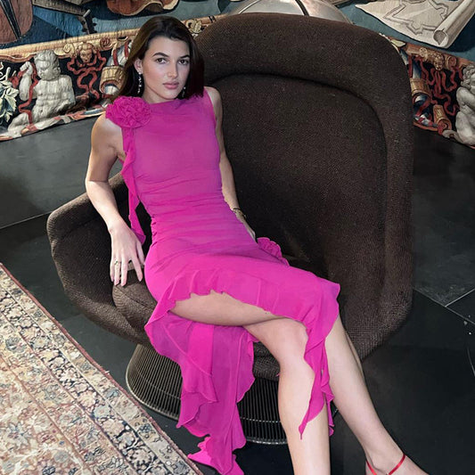 Sheer Mesh Dress Women's Clothing