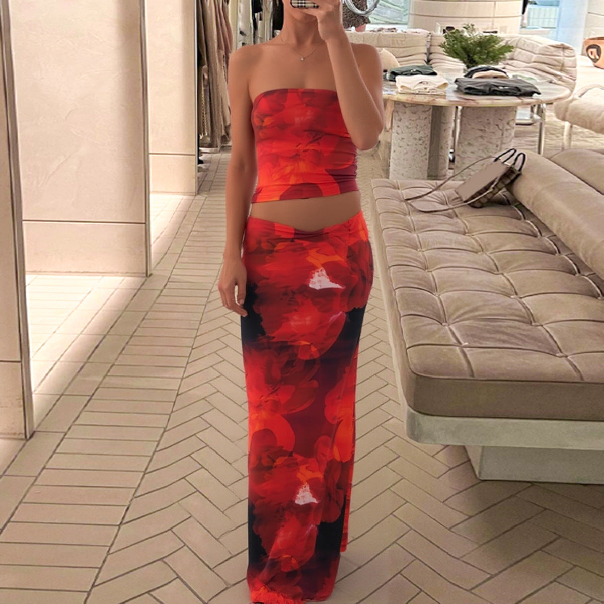 Ensemble haut tube et jupe moulante