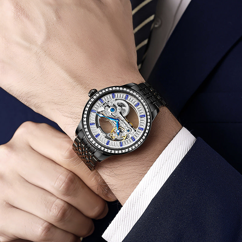 Luxury Zircon Fashion Waterproof Mechanical Watch