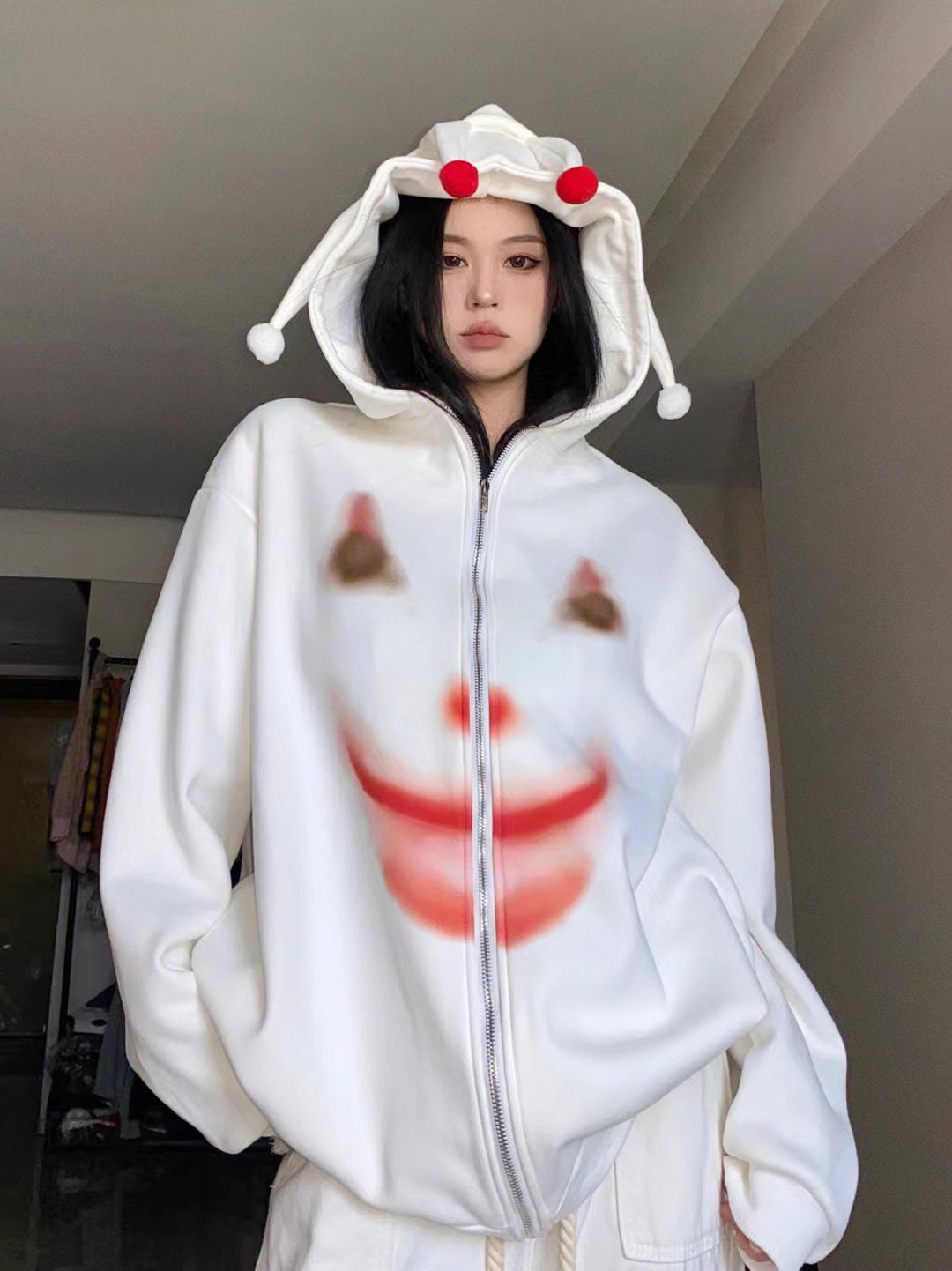 Joker White Loose Sweater