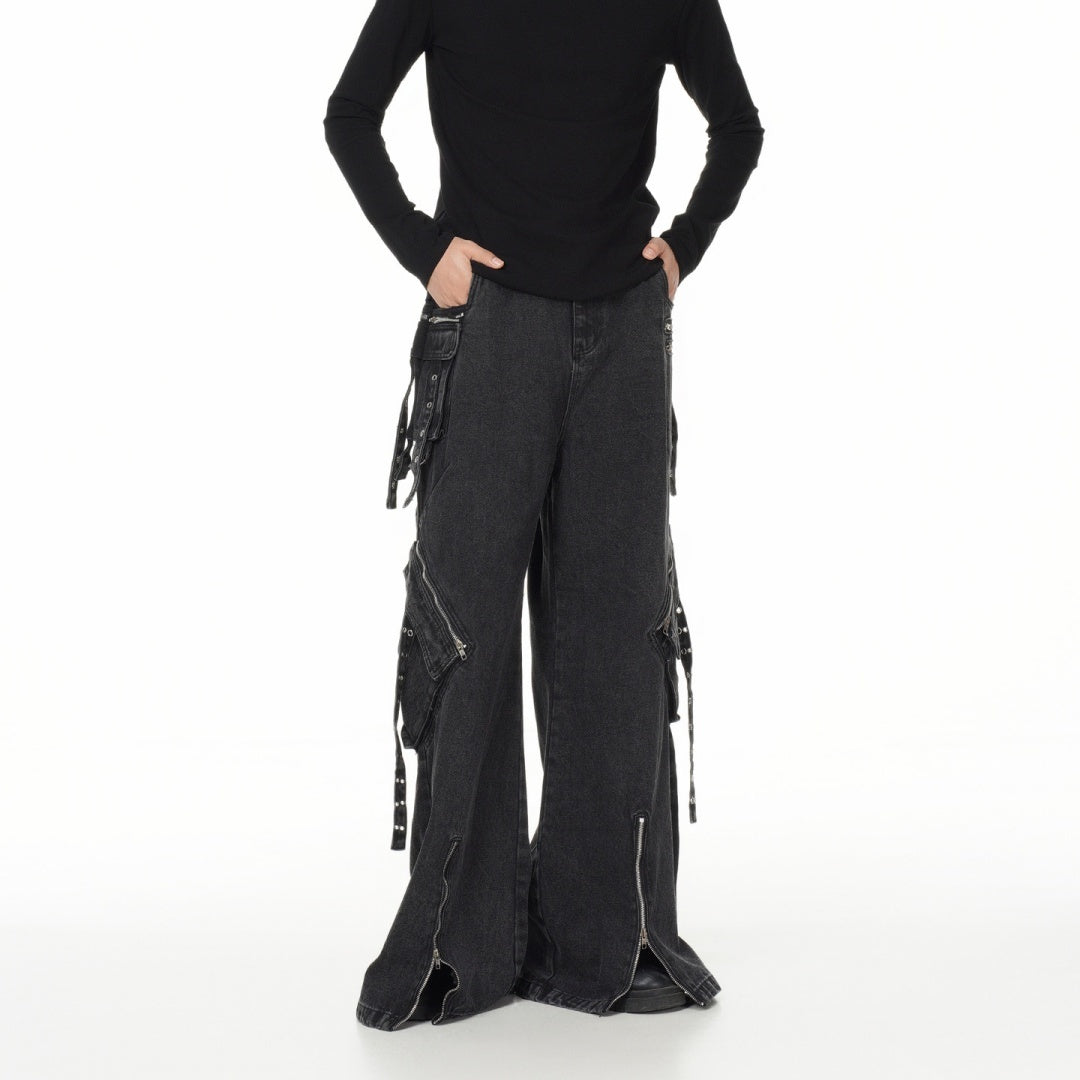 Nouveaux jeans cargo de niche Street Fashion