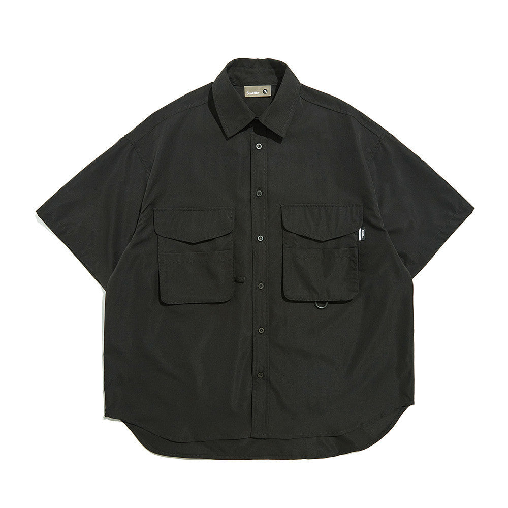 Vintage Multi-pocket Workwear Short-sleeved Shirt
