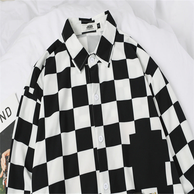 Hip-hop printed long sleeve shirt