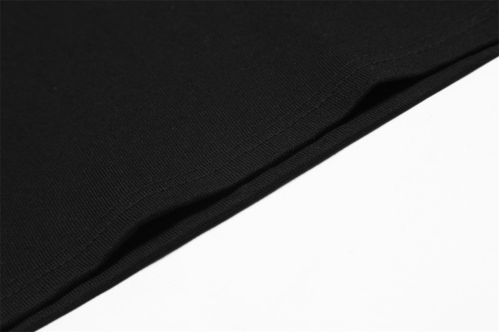 T-shirt à manches longues imprimé tête de mort pour homme