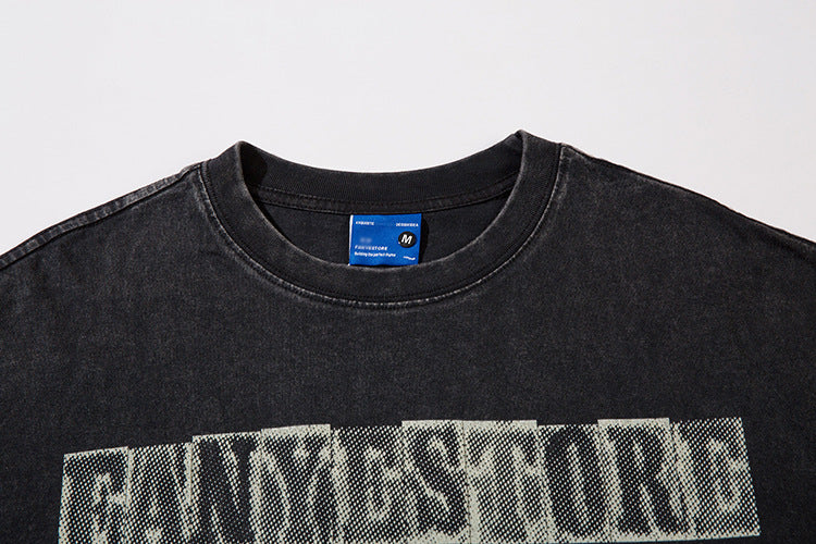 Doberman Pinscher Distressed Printed Short Sleeve Men