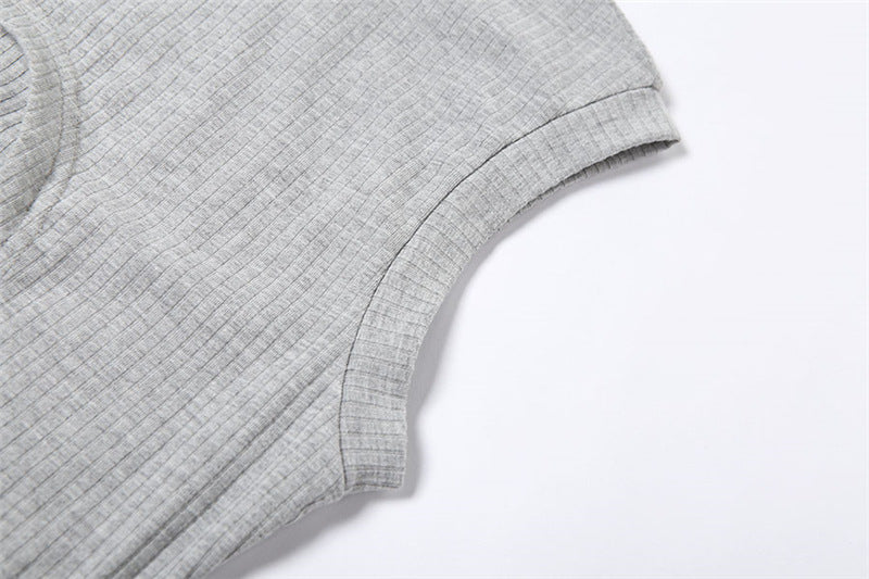 Round Neck Sexy Hollow Body Slim Bag Hip Hot Girl Dress