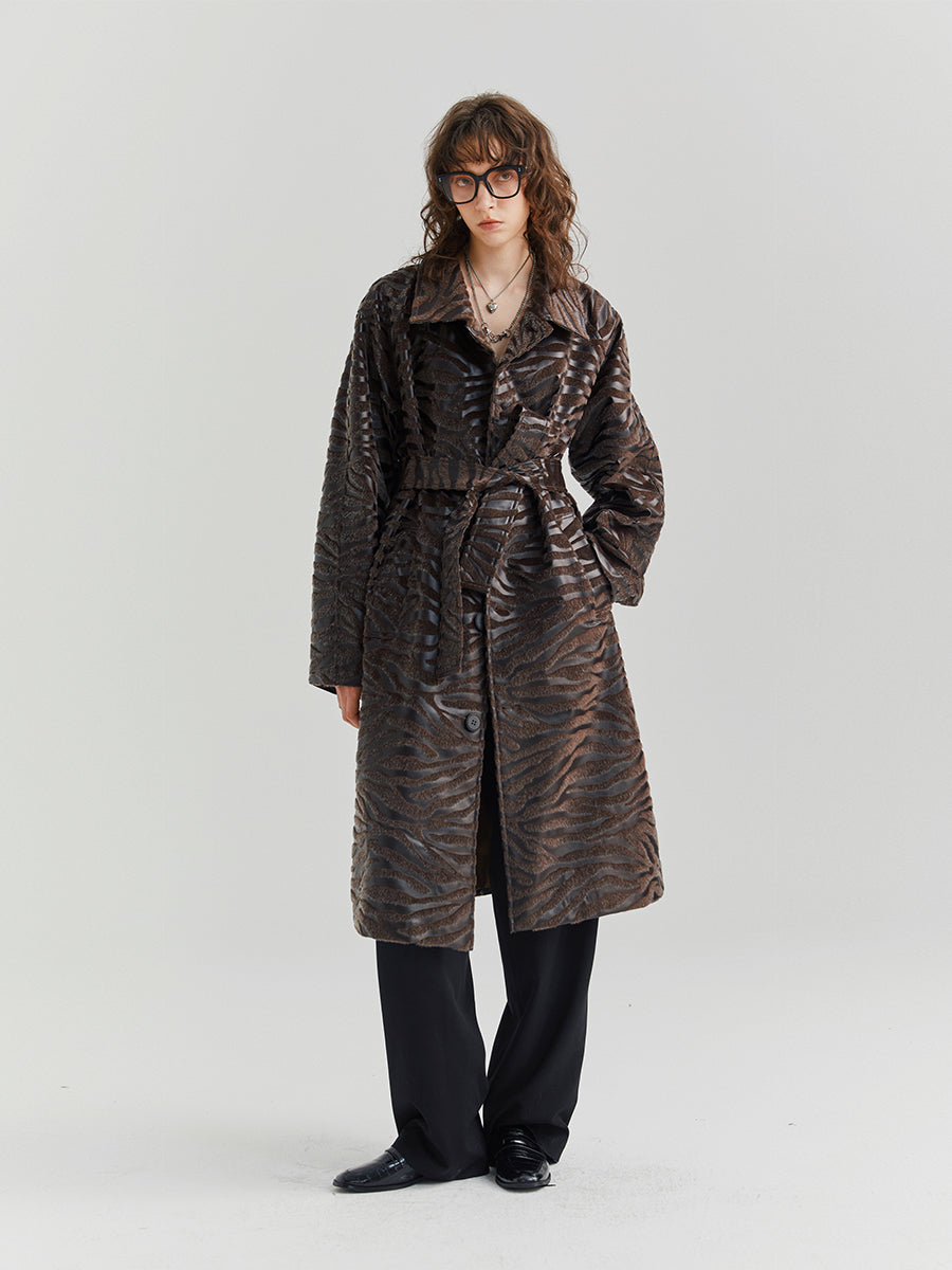 Tiger Pattern Flocked Brown Shoulder Insert