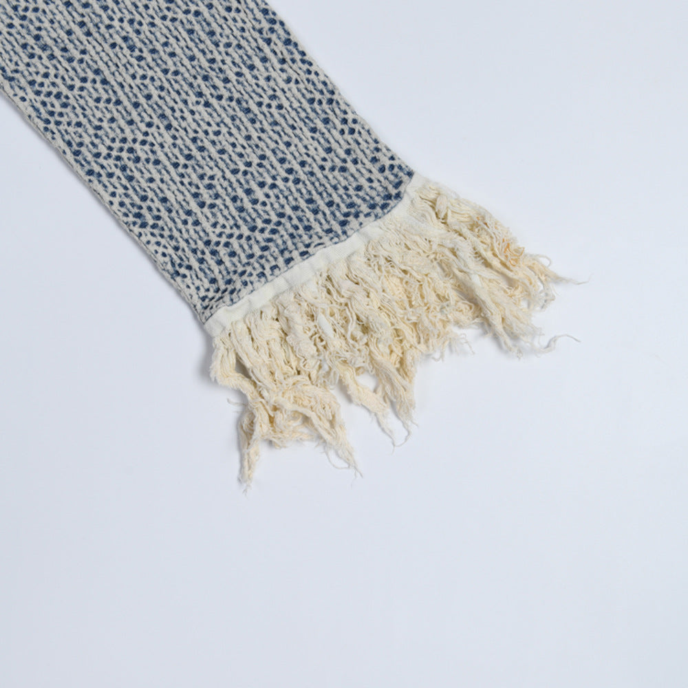 European And American Ladies Tassel Long Sleeve Denim Suit