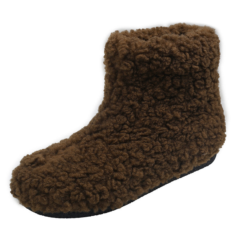 Round Toe Flat Bottom Fleece-lined Warm Sleeve Short Snow Boots