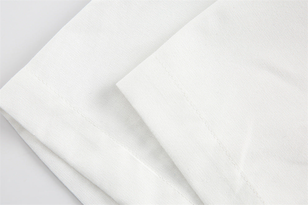 Chemise décontractée à imprimé noir et blanc pour homme